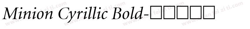 Minion Cyrillic Bold字体转换